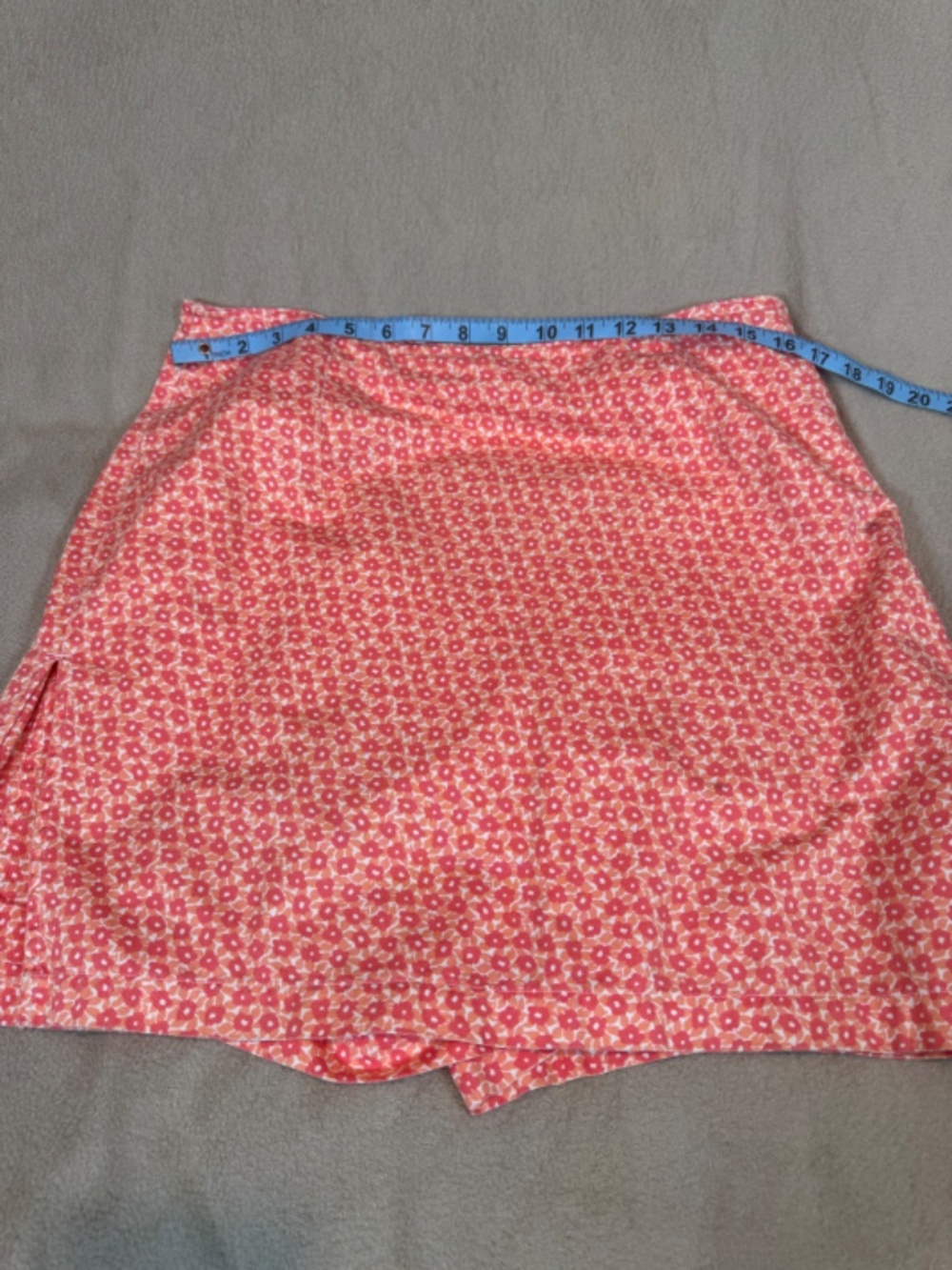 Vintage Liz Claiborne Y2K Coral Floral Cotton Skort - Picture 5 of 10